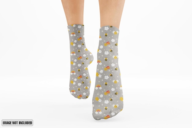 Calzini con gambe femminili Mockup