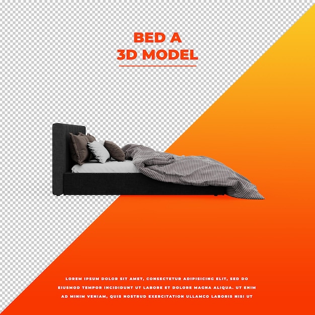 Cama 3d modelo aislado