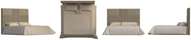 Cama aislada sobre un fondo transparente
