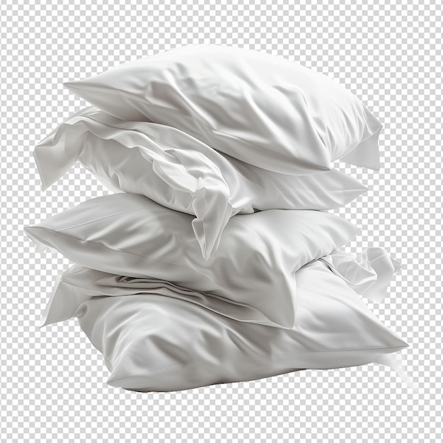Cama de almohada aislada en almohada blanca