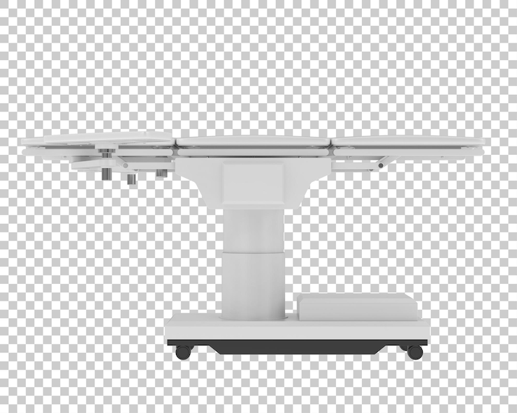 PSD cama de cirugía sobre fondo transparente ilustración de renderizado 3d