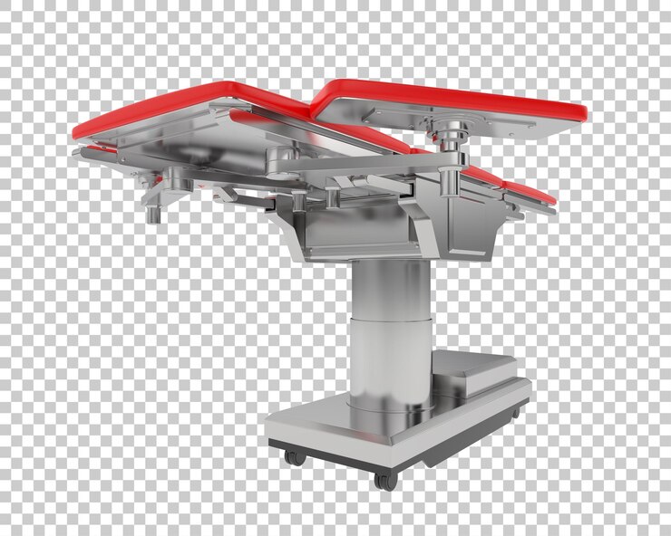 PSD cama de cirugía sobre fondo transparente ilustración de renderizado 3d