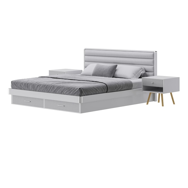 Una cama de diseño colorido cama sin fondo diseño diferente png fondo blanco aislado modelo 3d abstracto