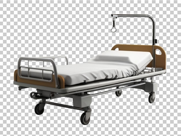 PSD cama de hospital sobre un fondo blanco