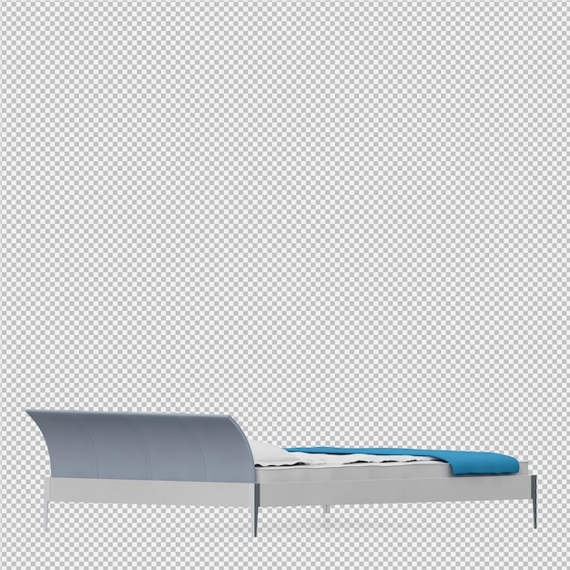 Cama isométrica 3d render