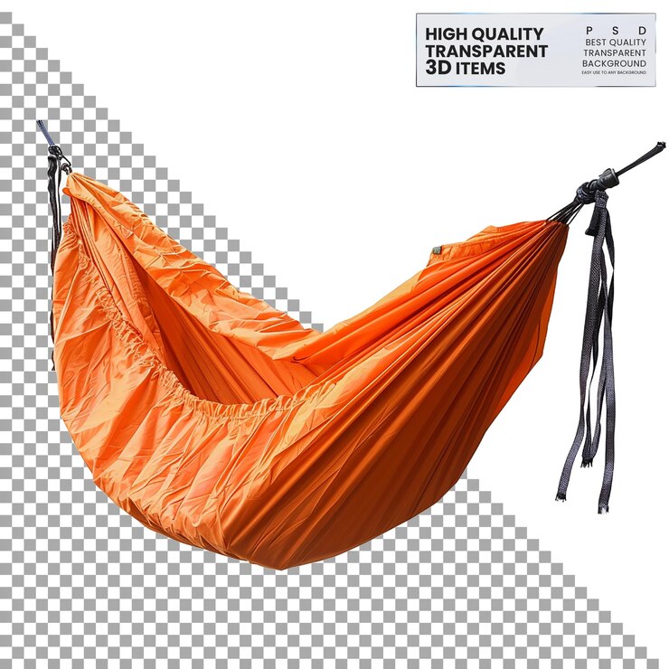 PSD cama portátil ligera para uso al aire libre con fondo transparente
