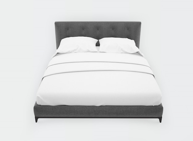cama con sábanas blancas