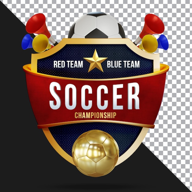 Camada isolada de composição de renderização 3d de futebol