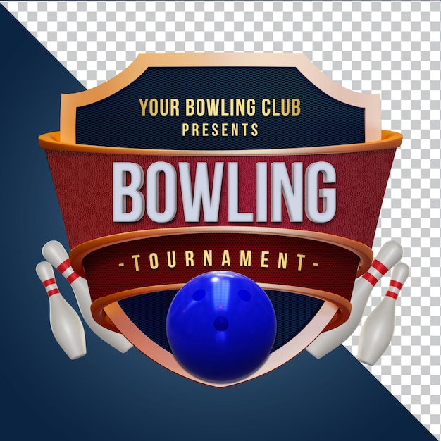 Camada isolada de composição de renderização 3d do bowling cup