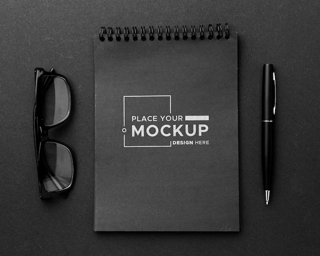 Camada plana do mock-up do conceito de mesa