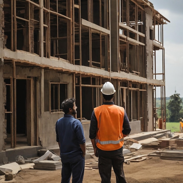 Câmara de construção no local de construção