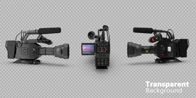 PSD câmara de estúdio profissional em um fundo transparente