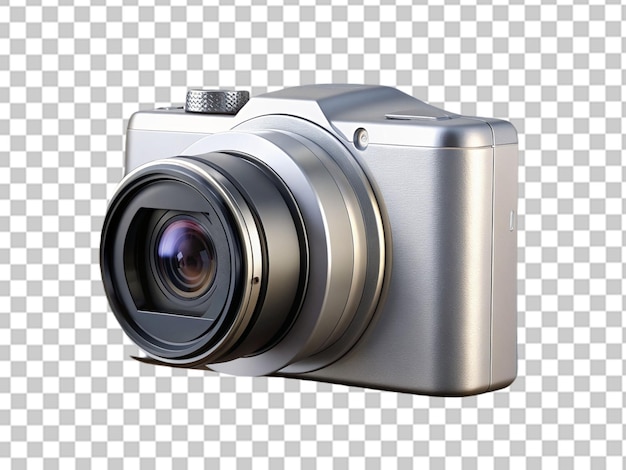 PSD cámara fotográfica compacta vectorial vista superior aislada sobre un fondo blanco