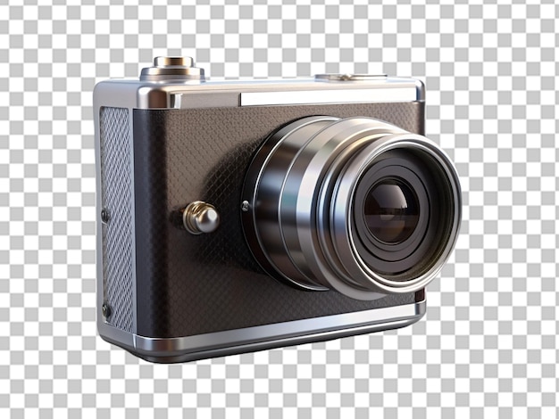 PSD cámara fotográfica compacta vectorial vista superior aislada sobre un fondo blanco