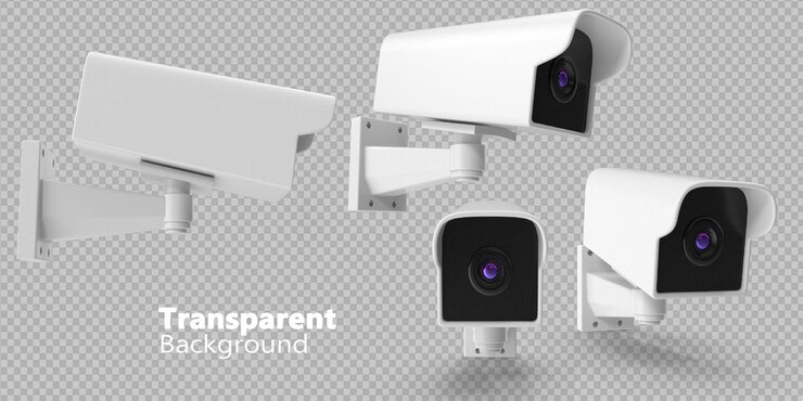 PSD cámara de seguridad en fondo transparente