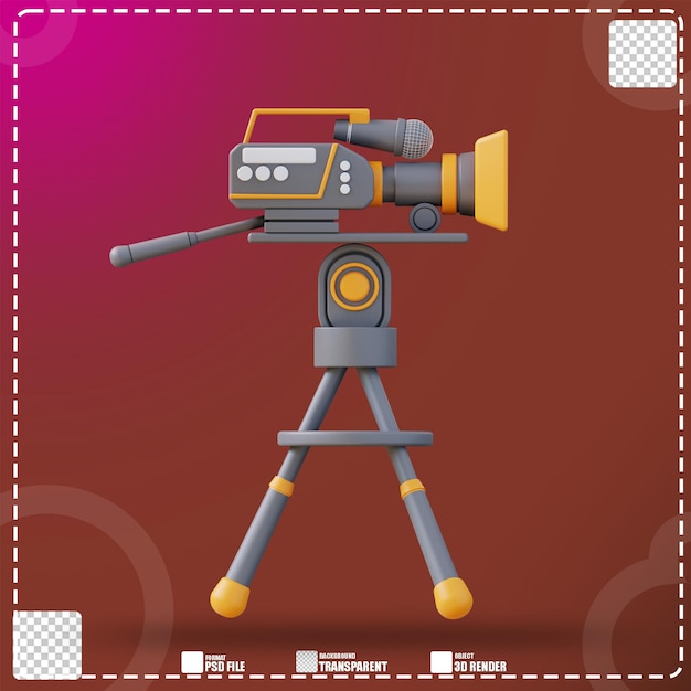 Cámara de vídeo de ilustración 3D 3