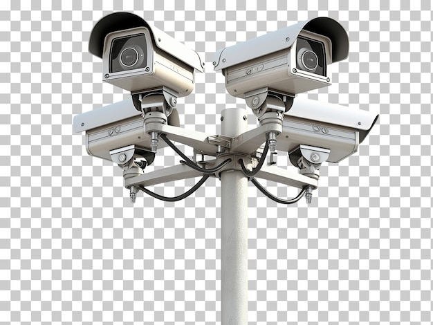 PSD cámaras de cctv aisladas en un fondo transparente png psd