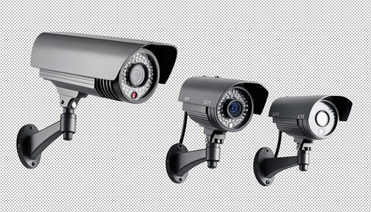 PSD las cámaras de vigilancia de cctv monitorean las áreas públicas.