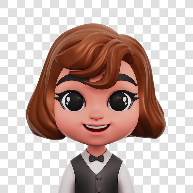 PSD camarera 3d avatar aislado fondo transparente ilustración de renderización en 3d