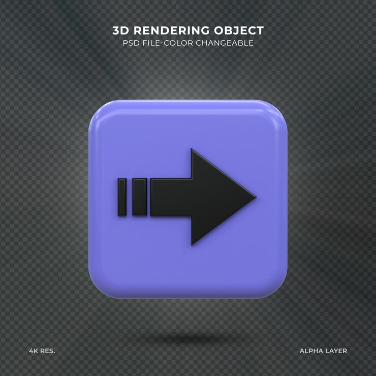 PSD cambiar flecha signo ui icono 3d