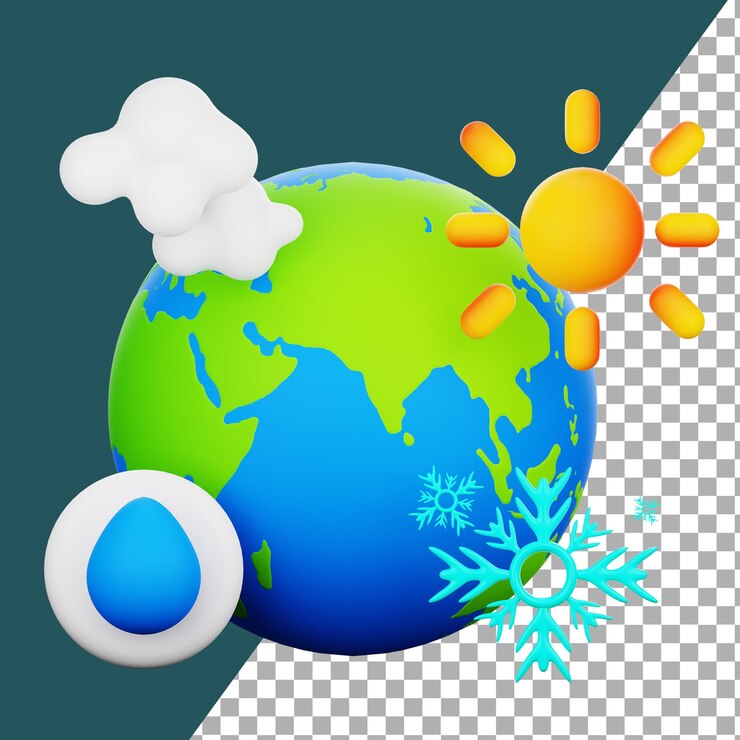 PSD cambio climático en 3d