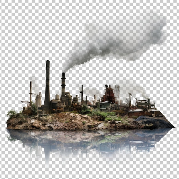 cambio climático con contaminación industrial
