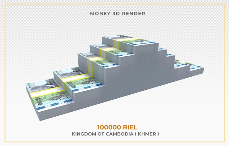 PSD camboja money 100.000 riel note