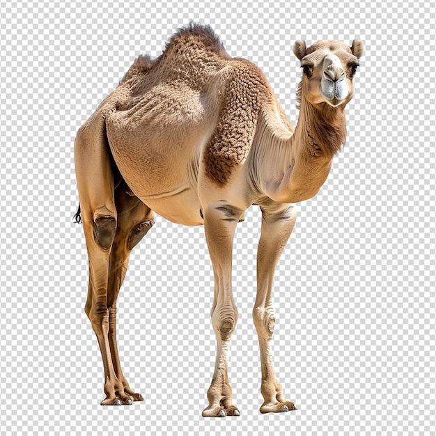 PSD camel marchant vue de devant isolée sur un fond transparent png