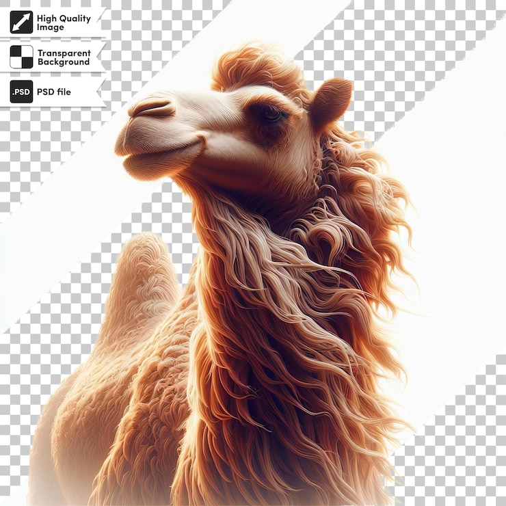 PSD un camello con una imagen de un camello en él