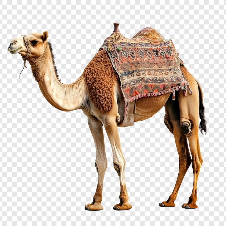 PSD un camello con una silla de montar