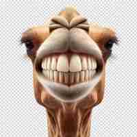 PSD un camello con una sonrisa y una imagen de un camello con una sonrisa