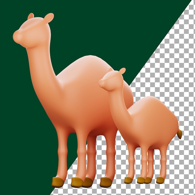 PSD camellos en 3d