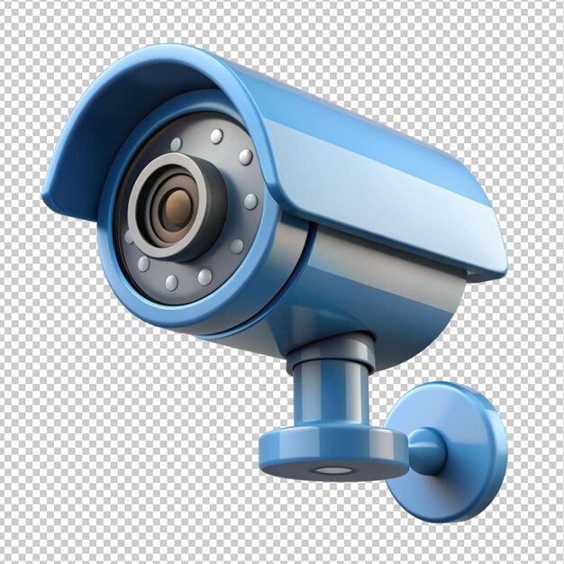 Caméra Cctv 3d Sur Un Fond Transparent