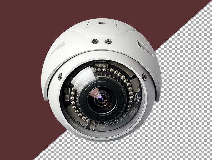 PSD câmera de segurança cctv com fundo transparente