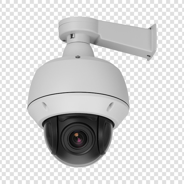 Câmera de Segurança de Cúpula Branca para Vigilância e Monitoramento