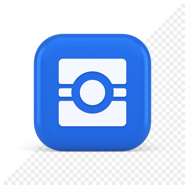 camera photo video application button multimedia photograph service 3d realistic icon