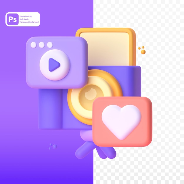 Caméra en rendu 3d pour la présentation Web d'actifs graphiques ou autre