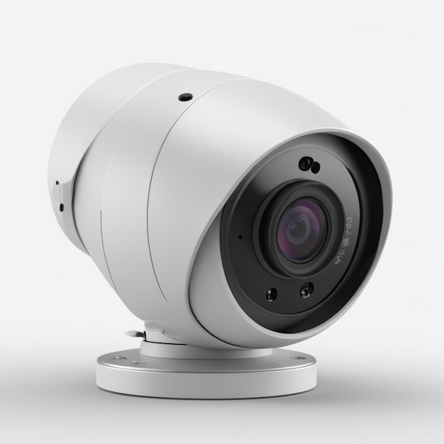 La Caméra De Vidéosurveillance Sur Fond Blanc