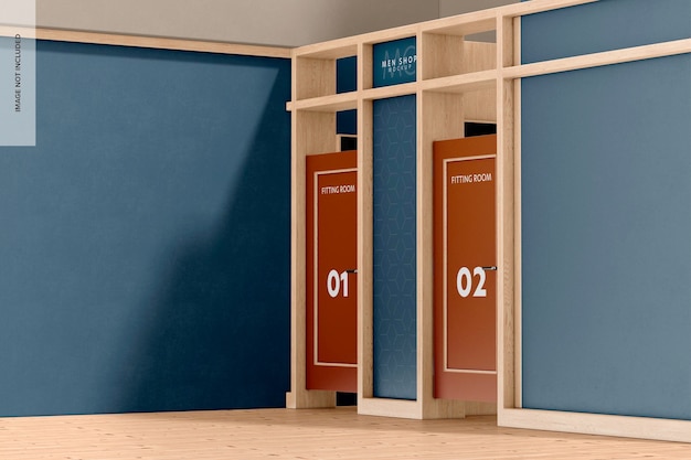 Camerino con porta Mockup chiusa