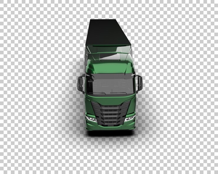 PSD camião de carga isolado no fundo ilustração de renderização 3d