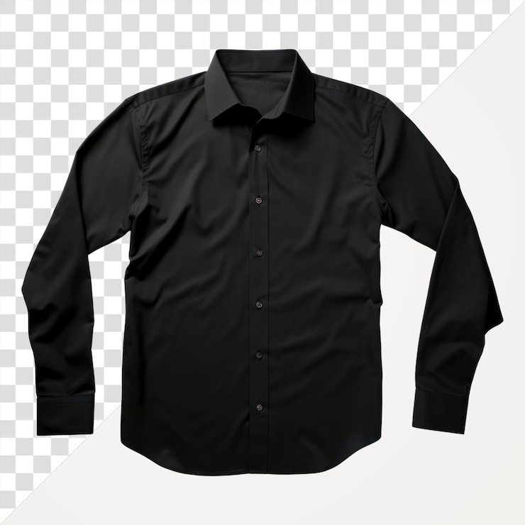PSD camicia a maniche nere camicia a sfondo bianco