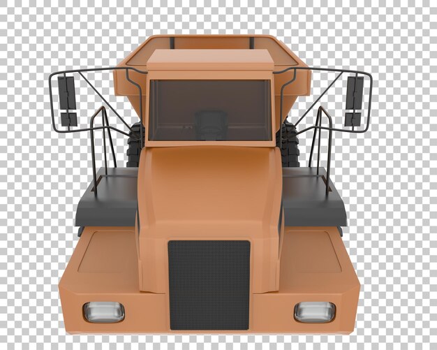 PSD caminhão articulado na ilustração de renderização 3d de fundo transparente
