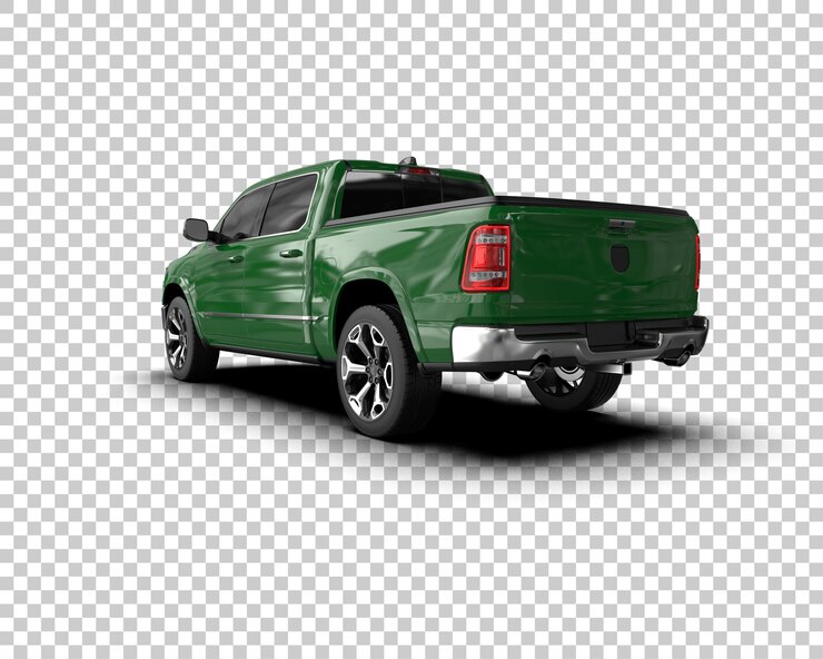 PSD caminhão isolado no fundo ilustração de renderização 3d
