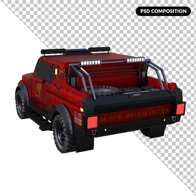 Caminhão offroad isolado 3d