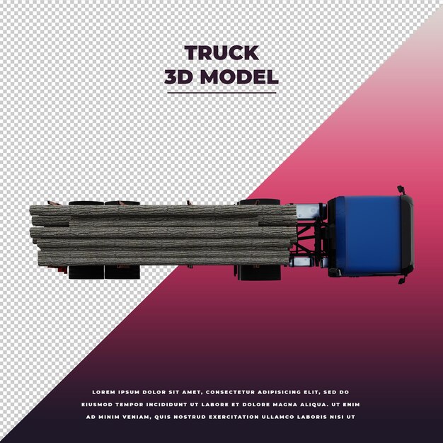 PSD camion 3d isolé