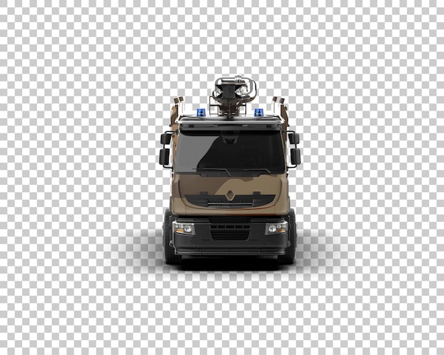 El camión de bomberos aislado en el fondo Ilustración de renderización 3D