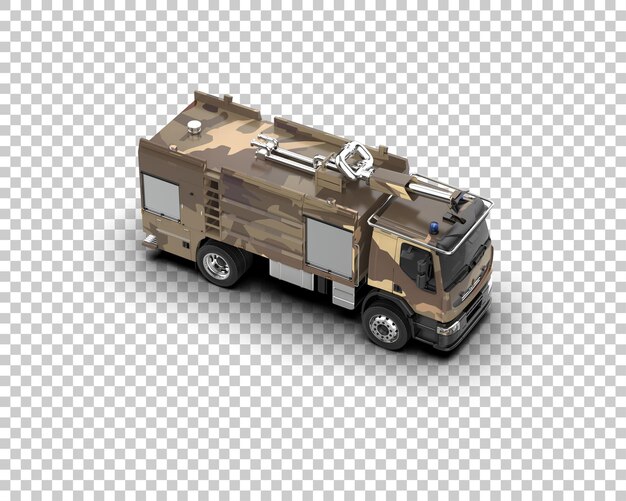 El camión de bomberos aislado en el fondo Ilustración de renderización 3D