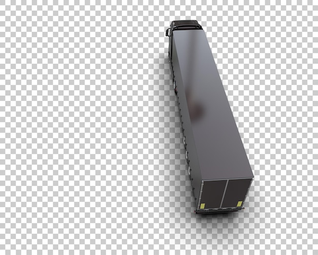 El camión de carga aislado en el fondo de la ilustración de renderización 3D