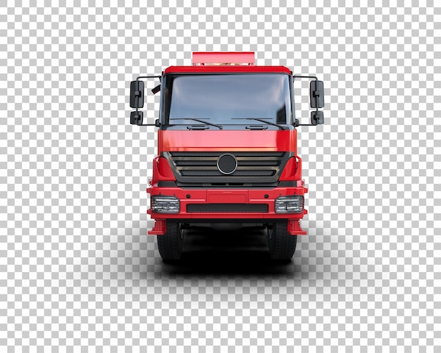 El camión de carga aislado en el fondo de la ilustración de renderización 3D