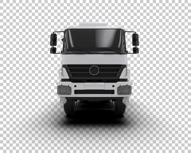 El camión de carga aislado en el fondo de la ilustración de renderización 3D